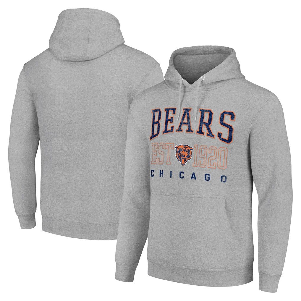 Men 2026 NFL Chicago Bears Grey Hoodie hooded style 03->chicago bears->NFL Jersey